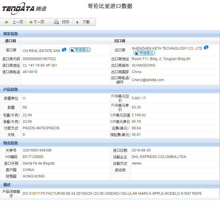 海关数据,进出口数据,进口数据,PA视讯国际,贸易,哥伦比亚